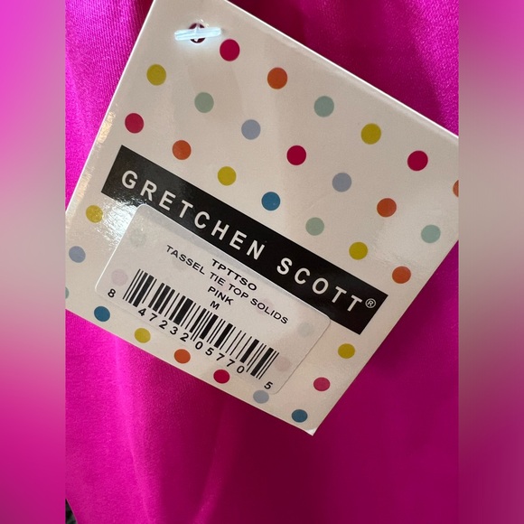 Gretchen Scott Womens Spaghetti Strap Scoop Neck Side Slit Top Pink Size M - Picture 2 of 7